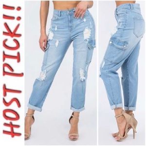 NWT distressed jeans